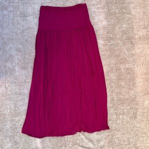 Simlu Red Maxi Skirt